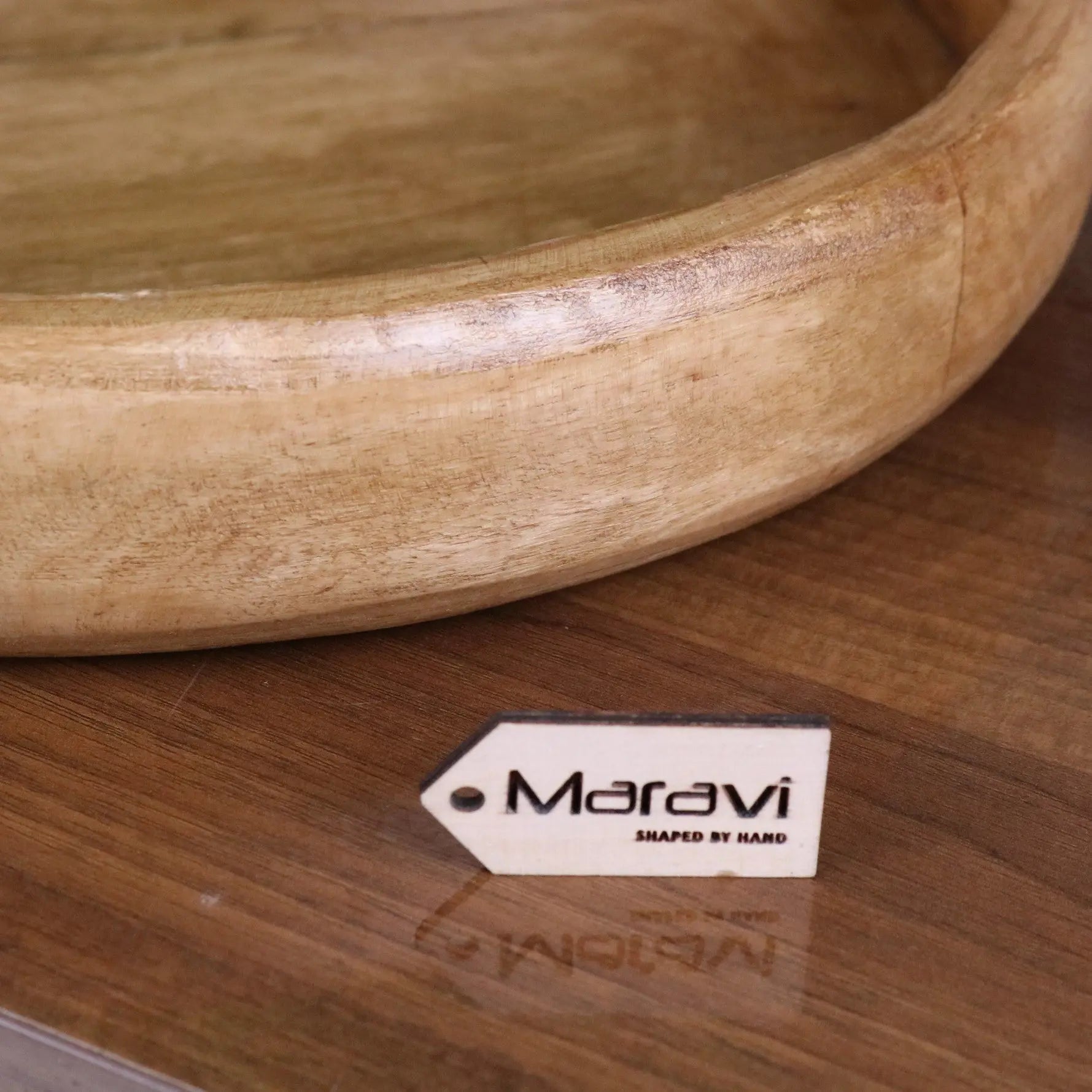 Segti Wooden Fruit Wood Bowl Tray