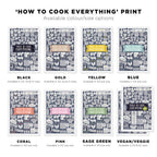 Black How To Cook Everything Print