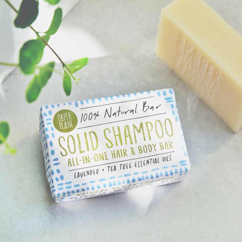 Lavender and Tea Tree 100% Natural Vegan Plastic-free Solid Shampoo