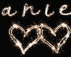 Sparkler Couples Names Custom Artwork