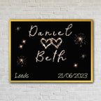 Sparkler Couples Names Custom Artwork