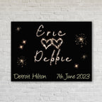 Sparkler Couples Names Custom Artwork