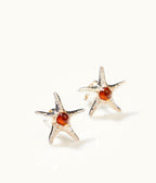 Amber Starfish Stud Earrings