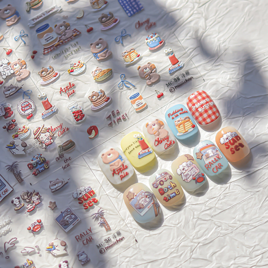 Hello Claws | Puppy Summer Holiday 5D Nail Deco Sticker