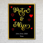 Couples Gold Text Custom Artwork