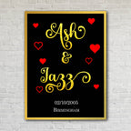 Couples Gold Text Custom Artwork