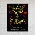 Couples Gold Text Custom Artwork