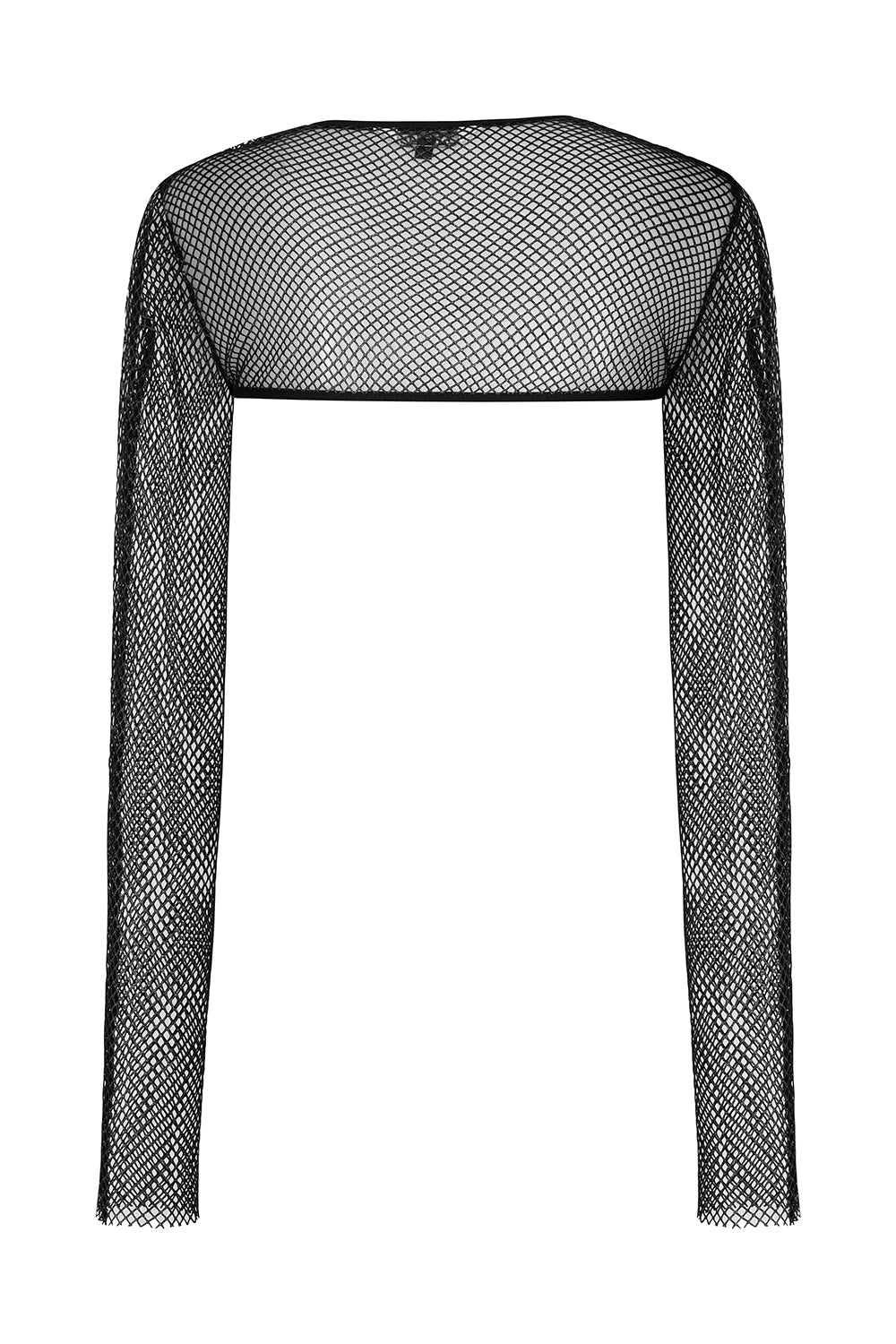 Banned Apparel Venus Metallic Fishnet Crop Top in Blue Black