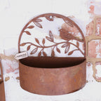Tanu Wall Mounted Metal Planter Set Rusted Finish