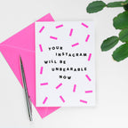 Your Instagram Will Be Unbearable Now - New Baby Card