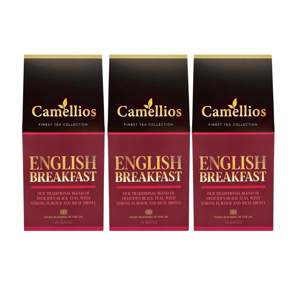 Camellios English Breakfast Black Tea 3 x 15 Pyramid Tea Bags