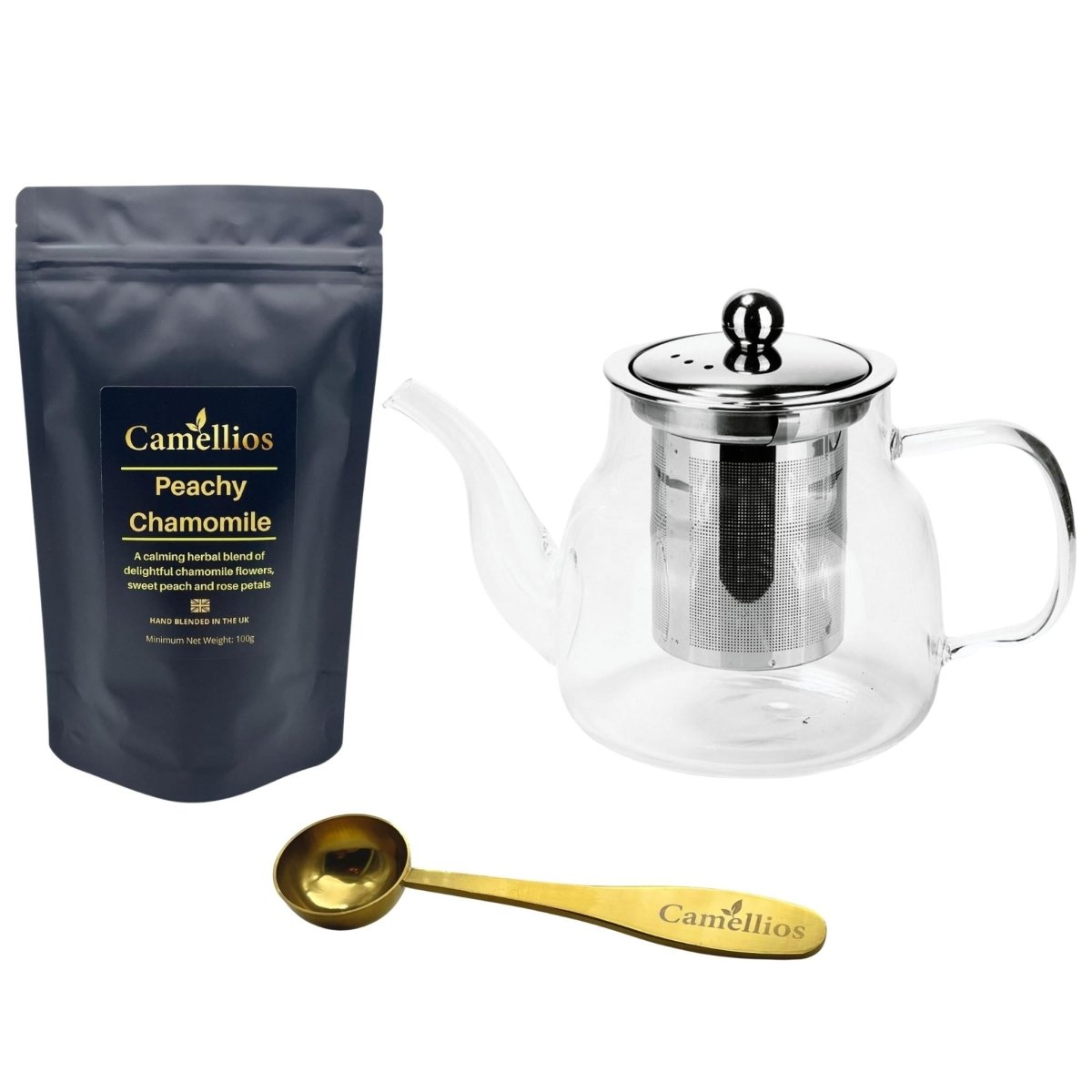 Camellios Loose Leaf Tea Set Peachy Chamomile (100g)