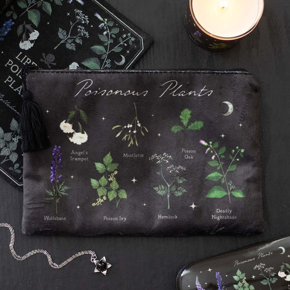 Gothic Gifts Poisonous Plants Makeup Bag