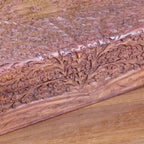 Vansuri Large Hand Carved Wooden Box Velvet Lined