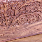 Vansuri Large Hand Carved Wooden Box Velvet Lined