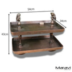 Vintage 2 Tier Serving Tray Copper