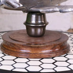 Vintage Spitfire Model Metal on Wooden Base