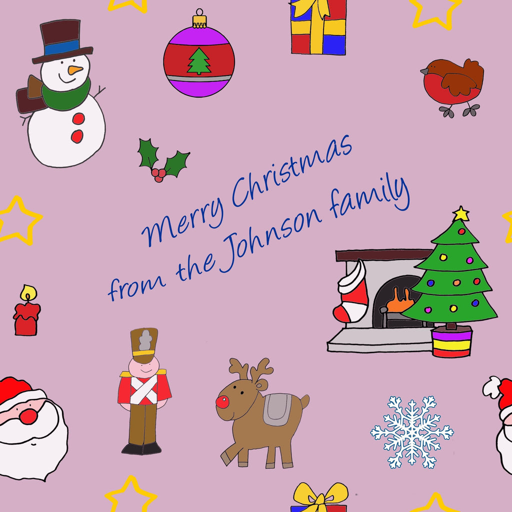 Personalised Christmas Wrapping Paper - Design 1