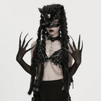 Punk Rave Fluffy Goth Gloves