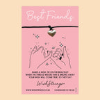 Best Friends Bracelet – Handcrafted Self-Tie Waxed Cotton Bracelet With Gift Card
