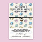 Friendship Quote Bracelet – Handmade Waxed Cotton Adjustable Gift Card Included