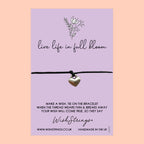 Wish Bracelet – Handmade Cotton Floral Design Bracelet | Positivity Gift Card
