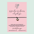 Friendship Wish Bracelet – Floral Friendship Bracelet Gift With Card | Just Because Gift Idea