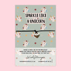 Wish Bracelet Sparkle Like Unicorn – Friendship Bracelet on Positive Gift Card