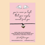 WishStrings ‘Angels Always Find You’ Wish Bracelet | Thoughtful Sympathy Gift | Meaningful Condolence Bracelet for Comfort & Support