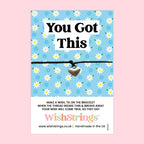 WishStrings ‘You Got This’ Wish Bracelet | Uplifting Positivity Gift | Meaningful Bracelet for Encouragement & Motivation