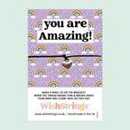 WishStrings ‘You Are Amazing’ Wish Bracelet | Positivity & Encouragement Gift | Meaningful Thank You Bracelet to Uplift & Inspire