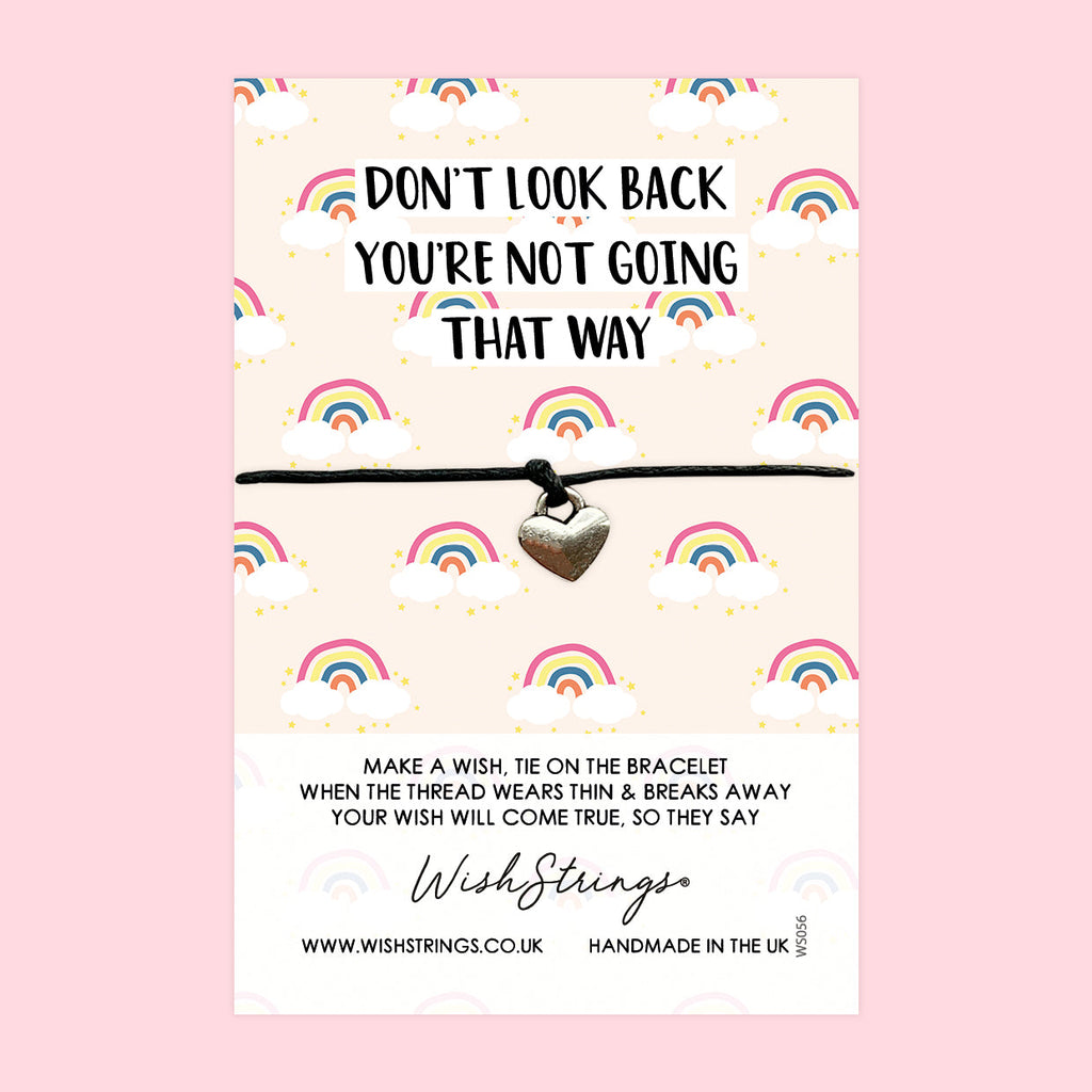 WishStrings Wish Bracelet - Positivity Gift Bracelet with Rainbow Pattern & Gift Card