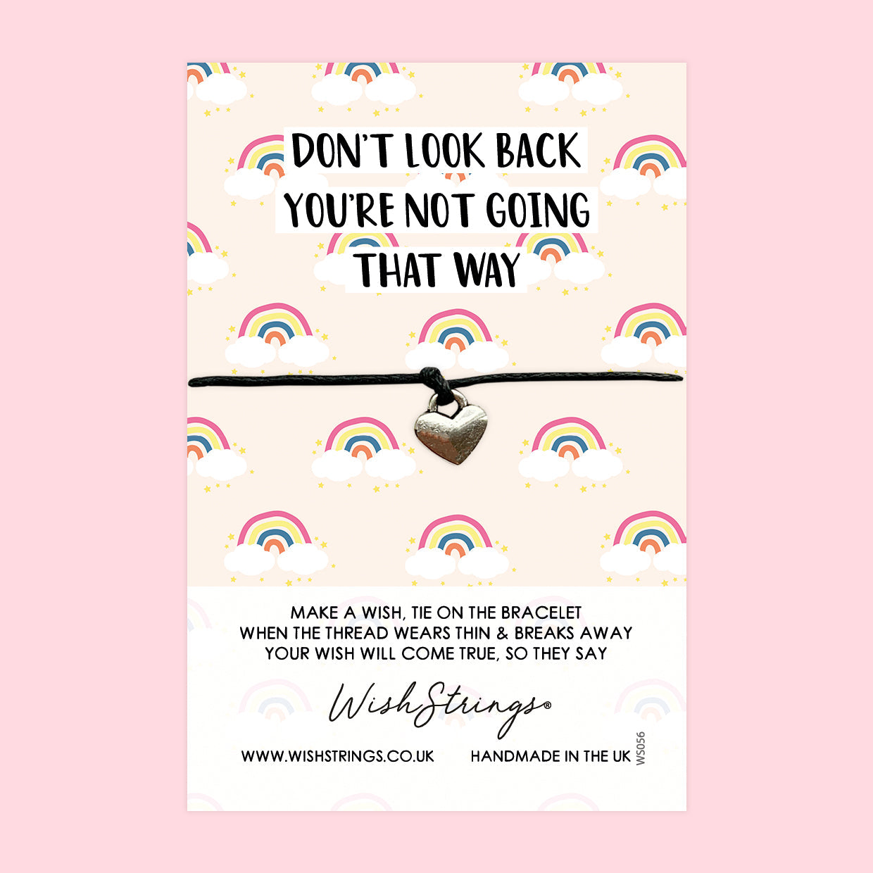 WishStrings Wish Bracelet - Positivity Gift Bracelet with Rainbow Pattern & Gift Card
