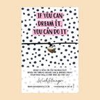WishStrings Wish Bracelet – Inspirational Quote Jewelry | Polkadot Gift Card | Friendship Gift