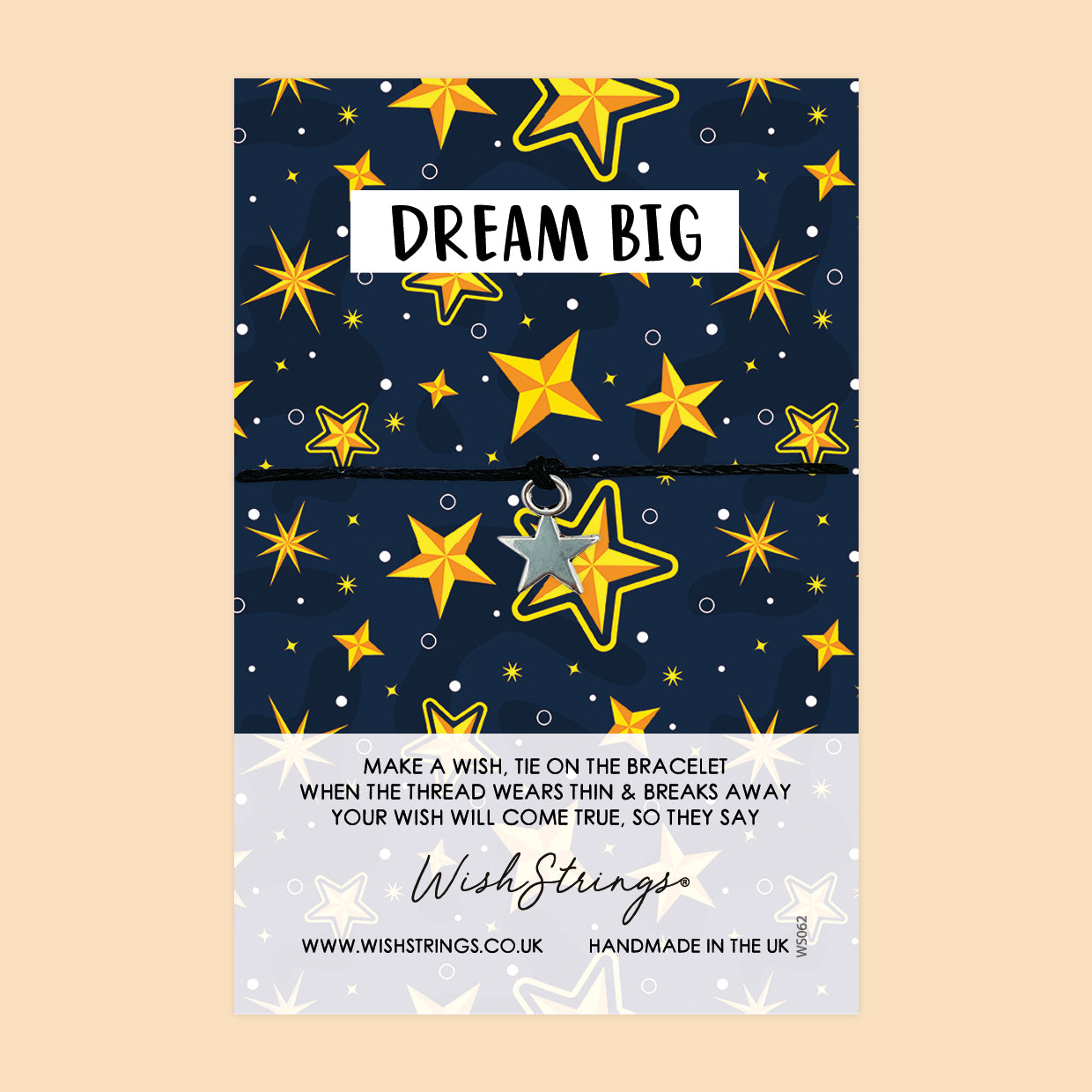 WishStrings ‘Dream Big’ Wish Bracelet | Good Luck Gift for Exams | Meaningful Lucky Charm Bracelet for Positivity & Success