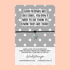 WishStrings ‘Good Friends Are Like Stars’ Wish Bracelet | Thoughtful Friendship Gift | Meaningful Bracelet for Long-Distance Friends