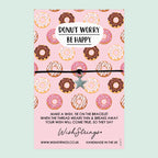 Wish Bracelet – Donut Worry Bracelet With Gift Card | Positivity Gift For Friendship