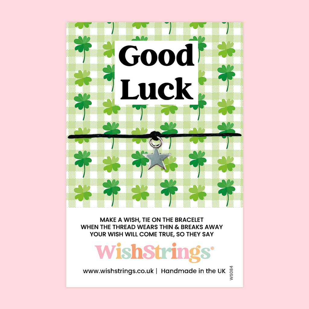 Good Luck Bracelet – Handmade Wax Cord Wish Bracelet With Gift Card | Graduation & Exam Success