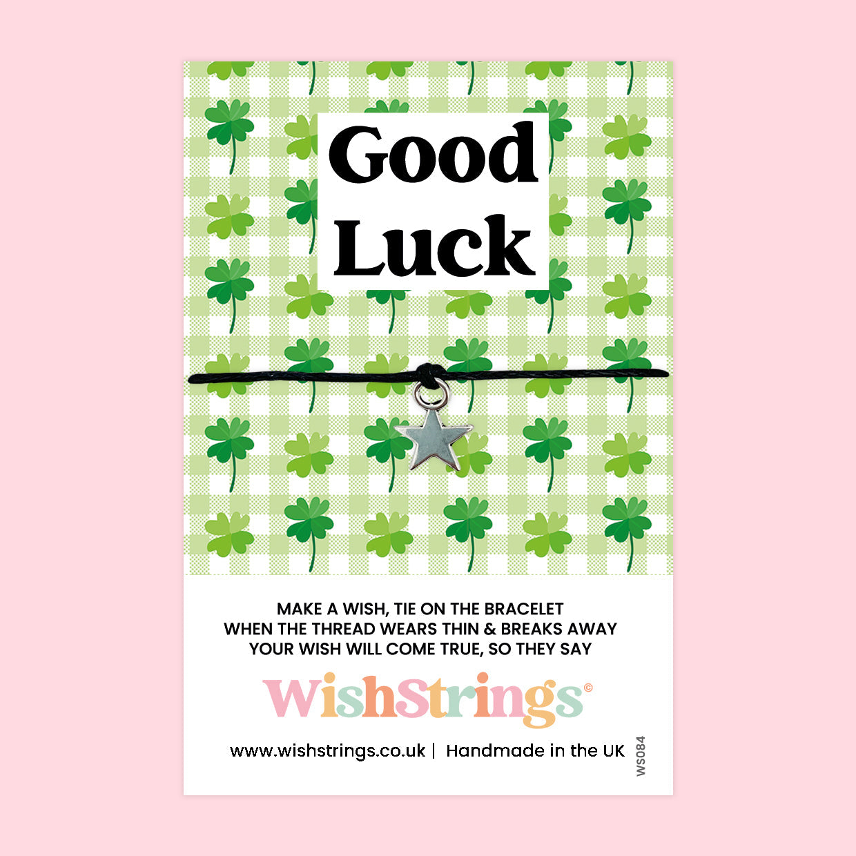 Good Luck Bracelet – Handmade Wax Cord Wish Bracelet With Gift Card | Graduation & Exam Success
