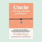 Uncle Wish Bracelet – Handmade Wax Bracelet | Birthday Gift Uncle | Gift Card Included