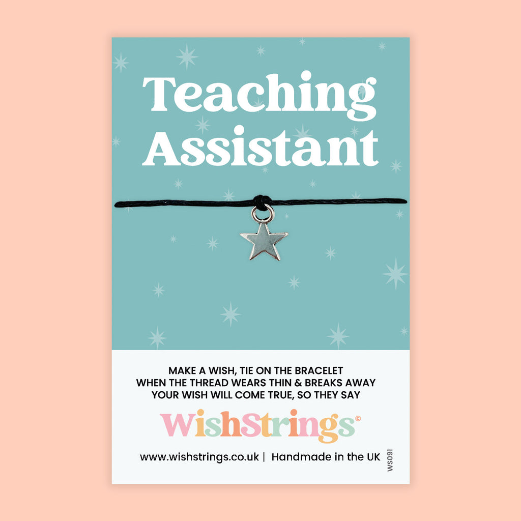 Teaching Assistant Gift | Handmade Wish Bracelet UK – Letterbox Gift With Verse Card for TAs