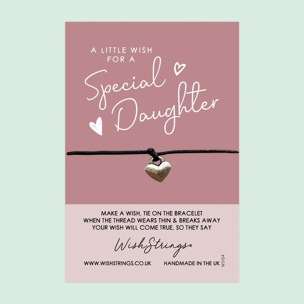 Special Daughter Wish Bracelet – Birthday Gift with Gift Card | Graduation Keepsake