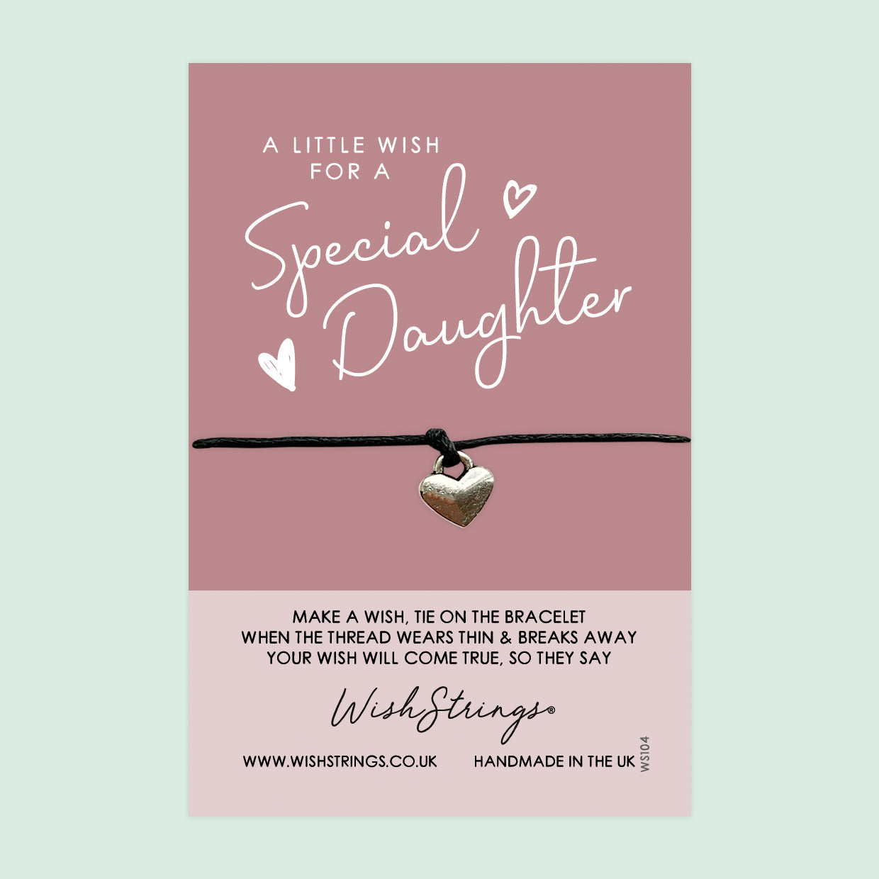 Special Daughter Wish Bracelet – Birthday Gift with Gift Card | Graduation Keepsake