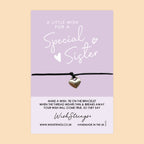 Special Sister Wish Bracelet – Thoughtful Birthday Gift with Gift Card Included