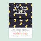 WishStrings ‘I Love You to the Moon and Back’ Wish Bracelet | Romantic Gift for Valentine’s Day, Anniversaries or Just Because | Handmade Keepsake for Loved Ones