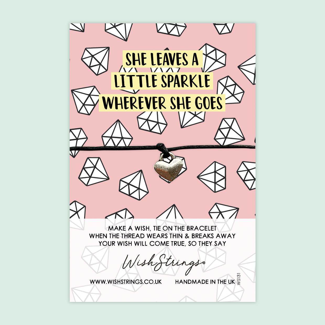 Wish Bracelet – Handmade Waxed Cord | Birthday & Graduation Card Gift
