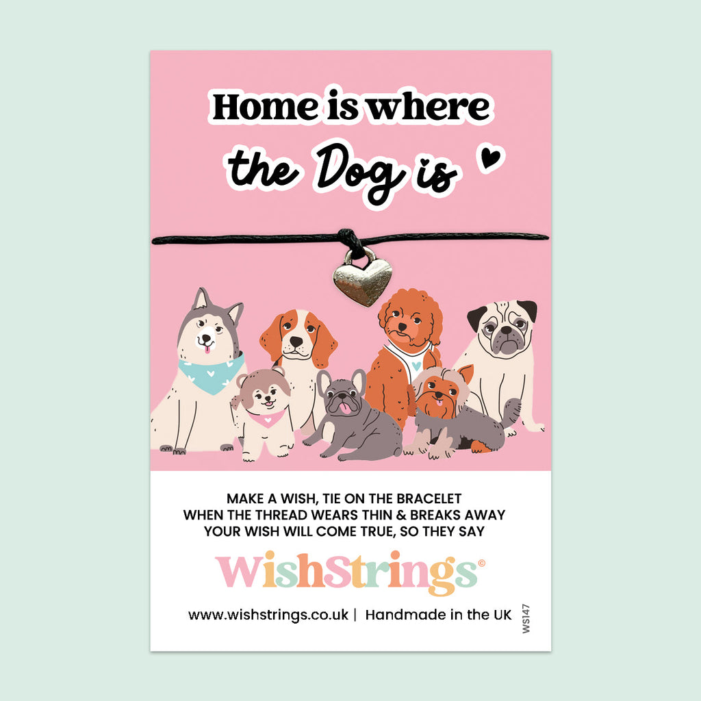 Dog Lover Bracelet – Handmade Wish Bracelet on Dog-Themed Card | Sentimental Keepsake Gift