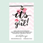 WishStrings ‘It’s a Girl’ Wish Bracelet | Thoughtful Gift for Baby Gender Reveal | Meaningful Keepsake for New Parents