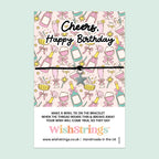 Happy Birthday Bracelet | Handmade Wish Bracelet Gift With Birthday Celebration Card