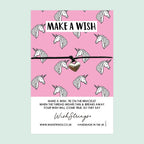 WishStrings ‘Make a Wish’ Wish Bracelet | Unicorn Pattern Design | Thoughtful Gift for Positivity, Dreamers & Unicorn Lovers